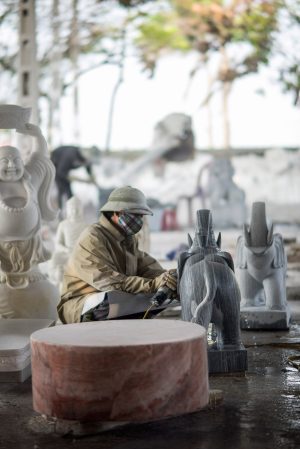 Halong Bay stone carver