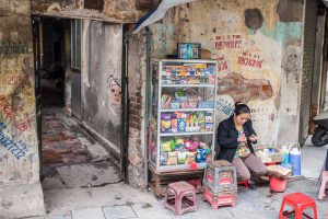 Hanoi street photography street store